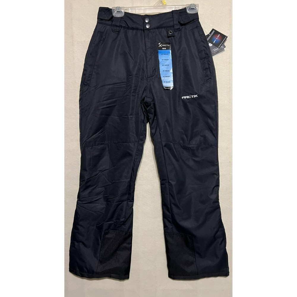 Arctix Mens Black Insulated Snow Pants Waterproof Ski Snowboard Winter 30 Inseam